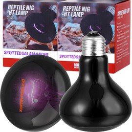 SPOTTEDSALAMANDER 2PACK Reptile Night Heat Lamp, 75W Moonlight Infrared Heating Lamp, Purple Heat Bulb for Bearded Dragon, Lizard, Snake, Turtle (100W)