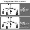 uvce High Profile Bell Glides Replacement for Office Chair Without