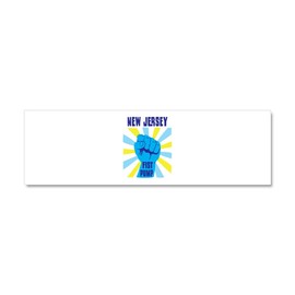 CafePress New Jersey FIST Pump Car Magnet 10 X 3 10" x 3", Bumper Magnet
