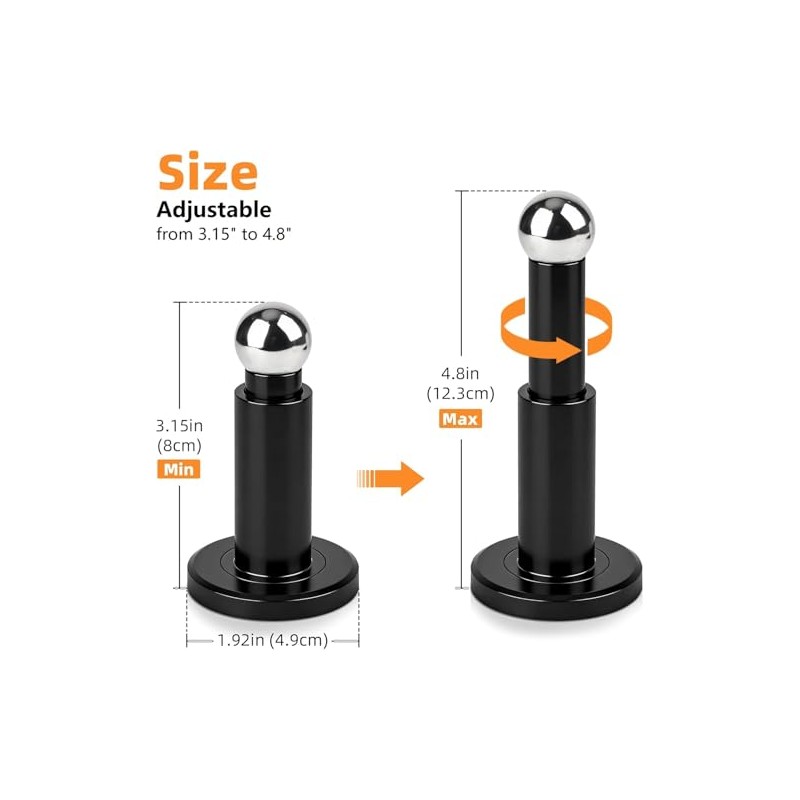 Tope de puerta magnético, tope magnético ajustable para puerta, resistente,