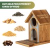 MIXXIDEA Wooden Squirrel Feeder, Large Capacity Squirrels Feeders for Outside,