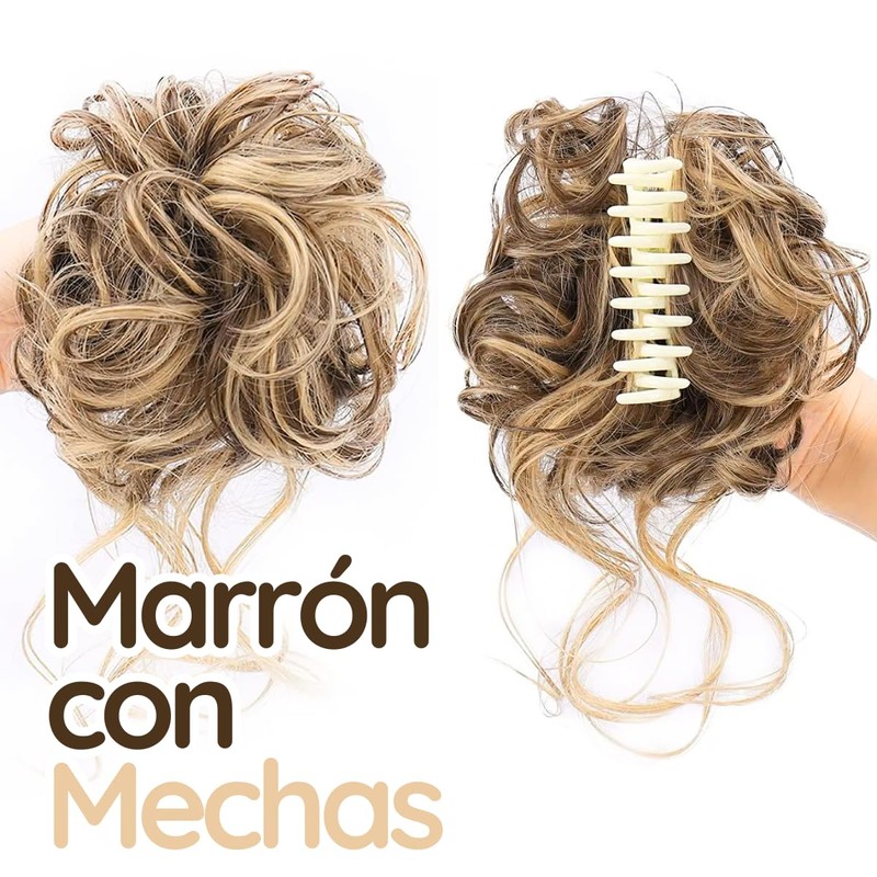 1 Pieza - Extensiones Moño Pinza Cabello Postizo Chongo Clip