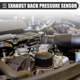 X AUTOHAUX Exhaust Back Pressure Sensor EBP, for Ford for Powerstroke 6.0L 7.3L V8, Metal, No.4C3Z-9J460-A, Black Gold Tone