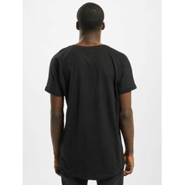 Urban Classics Men's Long Shaped Turnup Tee T-Shirt for Men, Longer Fit, Available in Many Colours, Sizes, black