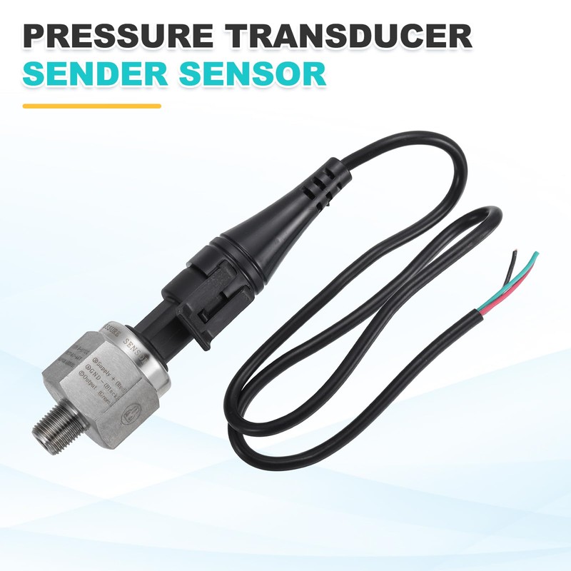 sourcing map Pressure Transducer Sender Sensor with Connector, 1/8" NPT