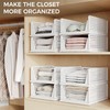 Pinkpum 6 Pack Closet Organizers Storage Bins, Stackable Plastic Drawer