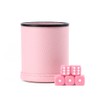 Pink Party Leather dice Cups, Including 5 Matching Pink dice