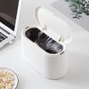 SOVYOULIVE Mini Countertop Trash Can, Small Desktop Garbage Can for