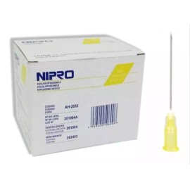 Nipro Aguja HiPodérmica Nipro 20gx38 Mm (1 1/2) Amarilla Caja 100u Capacidad en volumen 0 mL