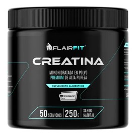 Flairfit Creatina Monohidratada Creapure® De Alta Pureza En Polvo 250g, Sabor Natural
