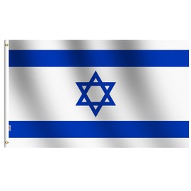 Double Sides Israel Flag 3x5Ft New- Large 100D Polyester For Moderate Outdoor Indoor Israeli National Flags House Decorations Yard Garden Gifts Banner