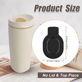 2pcs Slider Replacement Stopper for Owala SmoothSip Slider 12oz 20oz 24oz, Silicone Seal Plug Compatible with Owala Coffee Insulated Cup Mouth Stopper Top Lid Gasket Plug Accessories BPA-Free (Black)