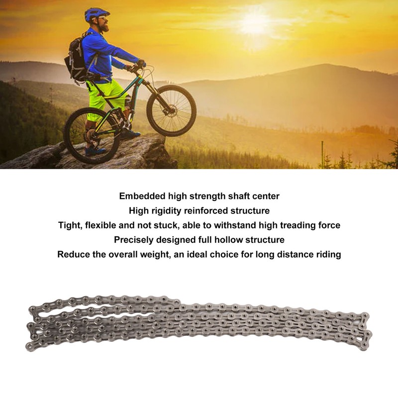 10 Speed Bicycle Chain Full Hollow Lightweight Mountain Road Bike