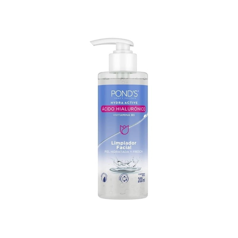 Limpiador Facial Pond's Hydra Active ácido hialurónico 200 ml