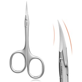 THRAU Right Handed Eyebrow Scissors, Precision Tip Cuticle Cuticle Scissors, Surgical Grade Stainless Steel, Cuticle Scissors, Cuticle Treatment, Exfoliating, Nail Care, Nail Care, Nail Fix, Eyebrow