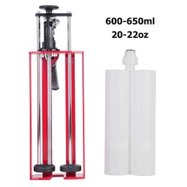 DAFEIKE 20oz 22oz Epoxy Gun Dual Cartridge Gun Epoxy Anchoring Adhesive Applicator for 600 ml/650ml, Red