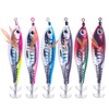 TingHaoO 6Pcs Luminous Squid Jigs Hook Shrimp Lures Baits Hard