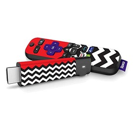 MightySkins Skin Compatible with Roku Streaming Stick + - Red Chevron | Protective, Durable, and Unique Vinyl Decal wrap Cover | Easy to Apply, Remove, and Change Styles | Made in The USA