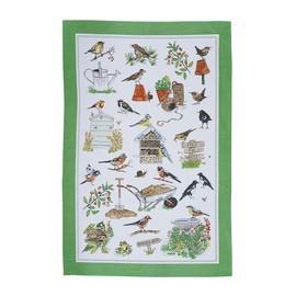 Ulster Weavers - Garden Birds - Tea Towel - Cotton - One Size in Green