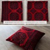 Sayan Sayang Keller Bohara Throw Pillow Case Rug 45x45 Red