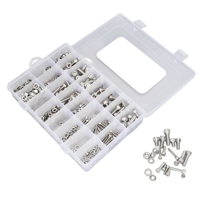 520Pcs Bolts Nuts Assortment Kit Metric M3 M4 M5 M6