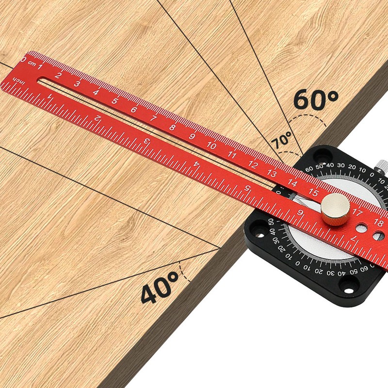 Compass Scriber 360° Aluminum Alloy Dual Scale Ruler Scribing Tool