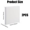 Pack of 2 Flush-Mounted Blind Covers, 8.6 x 8.6 cm,
