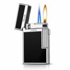 Refillable Butane Lighter, Dual Flame with Soft Flame & Jet
