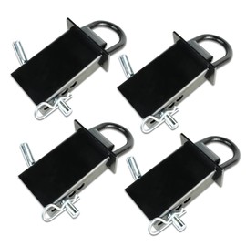 ANLU LOAD Heavy Duty Adjustable Trailer Stake Pocket D Ring, Load Limit 5400 Lbs & 4 Adjustable Holes,Stake Pocket D-Ring Tie Downs Utility for Flatbed Trucks