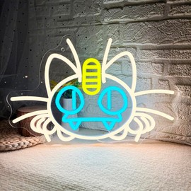 Bulbasaur Neon Signs for Wall Decor, USB Powered for Bedroom Bar Store Birthday Party Man Cave Christmas Supply Gifts Lighting Home Outdoorfun:_Meowth