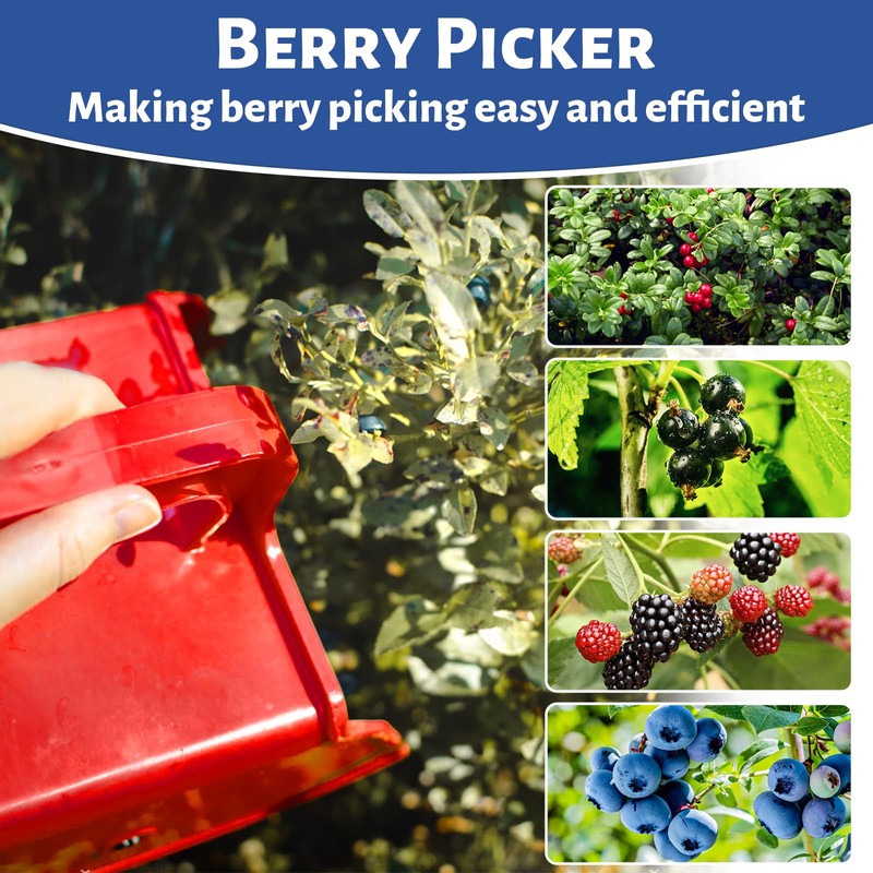 Hanotic 2 Packs Berry Picker, Plastic Blueberry Picker Scoop with