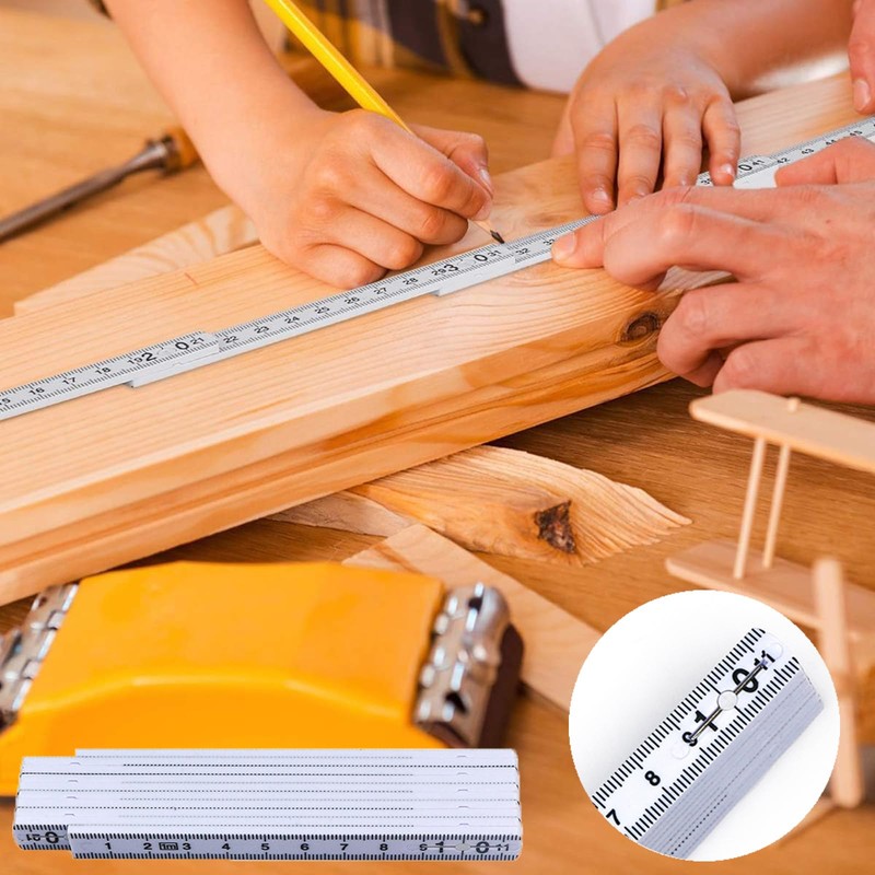 Pack of 5 Folding Rulers Made of Plastic, Folding Ruler,