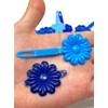 Tara Girls Self Hinge Plastic Flower Hair Barrettes 18 Pieces