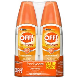 OFF! FamilyCare Insect & Mosquito Repellent Spritz, Unscented Bug spray with Aloe-Vera, 7% Deet, 6 oz (Pack of 2)