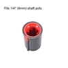 sourcing map Potentiometer Volume Knob Cap 6 mm Shaft Diameter