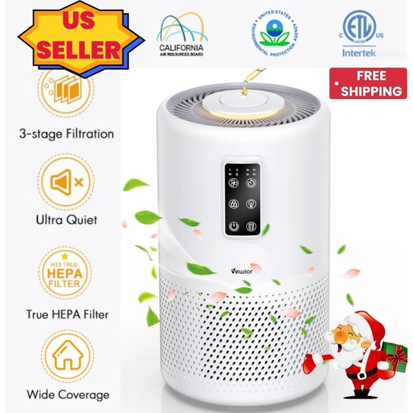 VEWIOR Air Purifier Home Large Room H13 True HEPA Filter