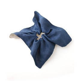 VINGTAINE HS-220-NY- Reversible Square Scrunchie Scrunchie Adult Square Reversible 2-Way Hair Arrangement, Nuance Color, Elegant, Taste, Stylish