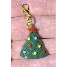 Christmas Tree Charm Zipper Pull & Keychain Add On Clip!!