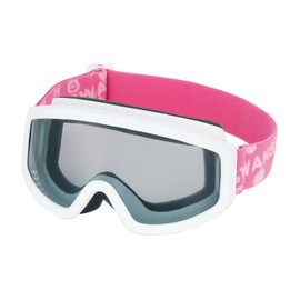 SWANS 101S-GRY W/PI Snow Goggles for Children, Gray, Skiing, Snowboarding, Blocks 99.9% UV Rays, W/PI, White x Pink, Free Size