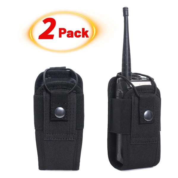 Unbranded 2 Pcs Radio Holster Tactical Molle Radio Holder Walkie