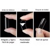 Dolores Caja 240 Uds Tip Uña Postiza Stiletto Natural Transparente