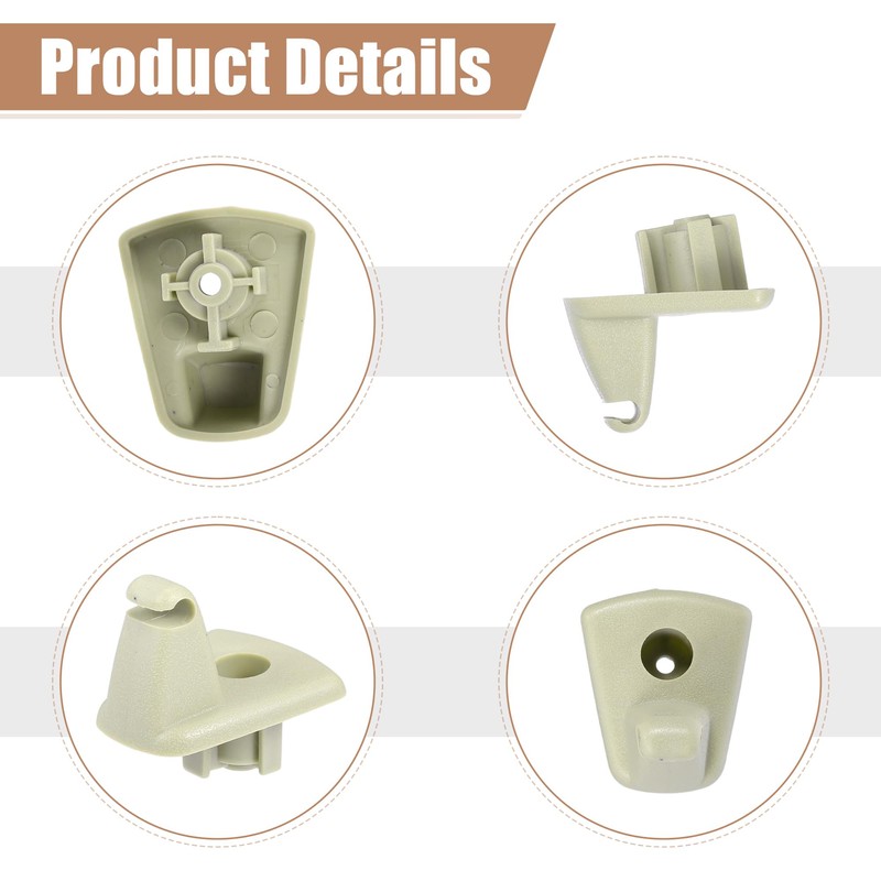 QUARKZMAN Pack of 2 Sun Visor Brackets Beige No. 1EJ51BD1AA