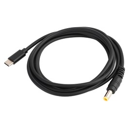 SUPERNIGHT 5,5x2,5mm DC zu Typ C USB-C Eingangskabel für Laptop Notebook 18-20V 65W PD Ladegerät (Nicht enthalten), 5,5 * 2,5mm auf USB-C 1,5m Kabel