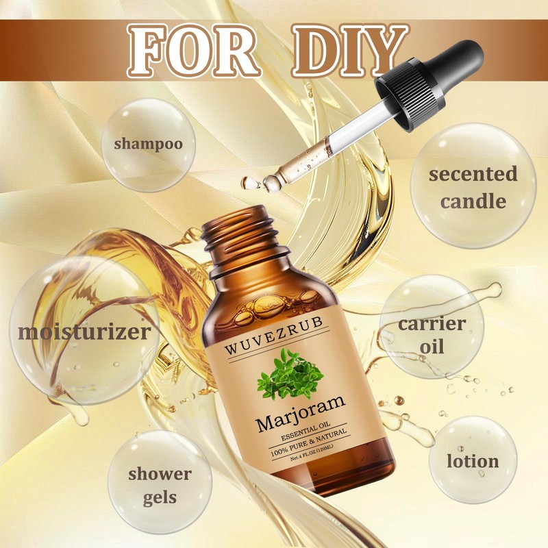Wuvezrub Marjoram Essential Oils 120ML, Pure Marjoram Essential Oil for