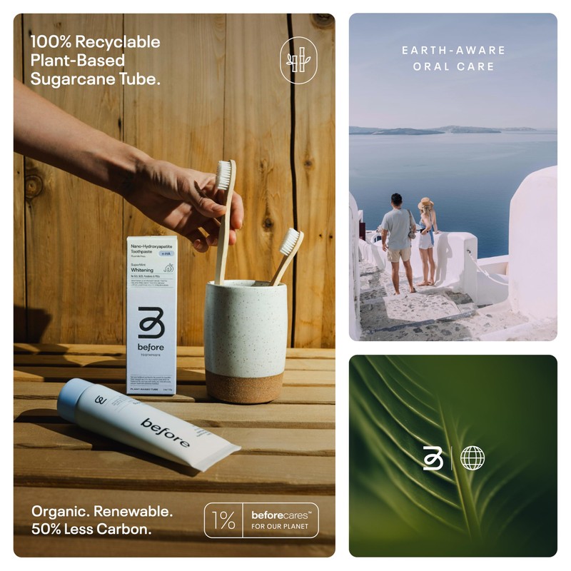 Before | Fluoride Free n-HA Whitening Toothpaste | Natural, Nano