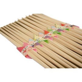 Yoshino Cedar Locations Brass Chopsticks Criss Cross Cheeseboard, 50-Pack