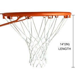 Sanung 2 Pack Basketball Nets 12 Loops Rim All-Weather Polyester Anti Whip Basketball Net Replacement with Carrying Bag for Standard Size and Home Use Basketball Hoop