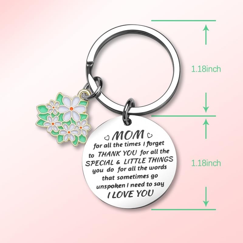 Mom Gifts for Mama Mother Christmas Birthday Keychain Gift for