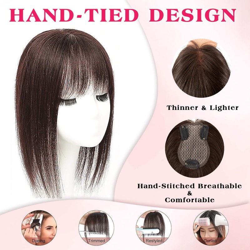 SoBeauyt Hair Toppers for Women Real Human Hair 360 Full