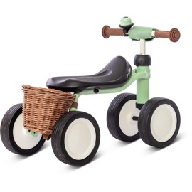 PUKY Pukylino Bundle, Balance Bike Suitable for Children from 1 Year, Optimal Mobility Development & Coordination, High-Quality Steel with Shockproof Powder Coating, Float Wheels, Pastel Green